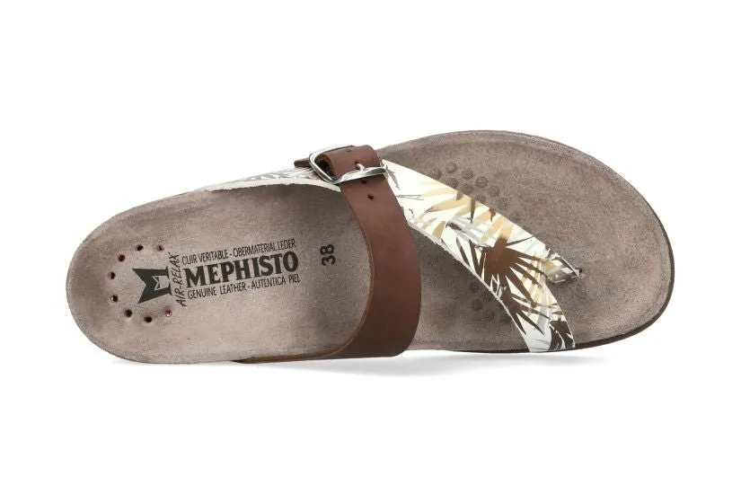 'Helen Mix' women's toe slide sandal - brown mix