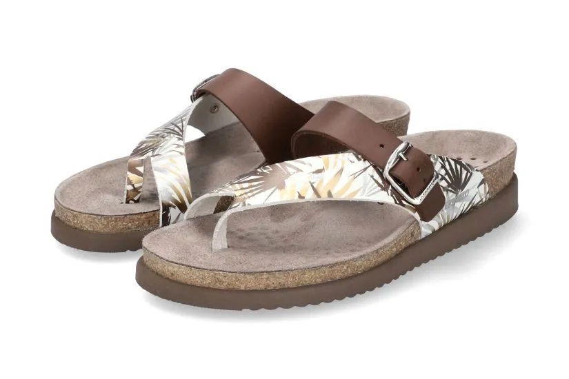 'Helen Mix' women's toe slide sandal - brown mix
