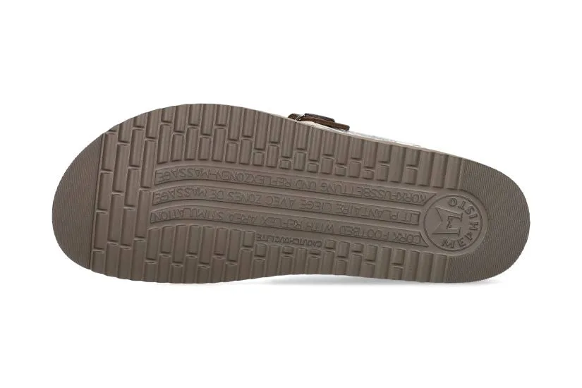 'Helen Mix' women's toe slide sandal - brown mix