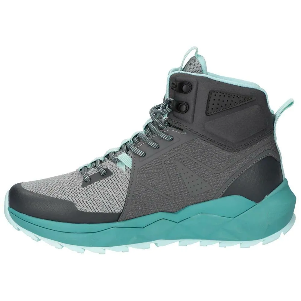 Hi-Tec Ladies Geo Pro Trail Mid Grey/Turquoise Waterproof Hiking Boots