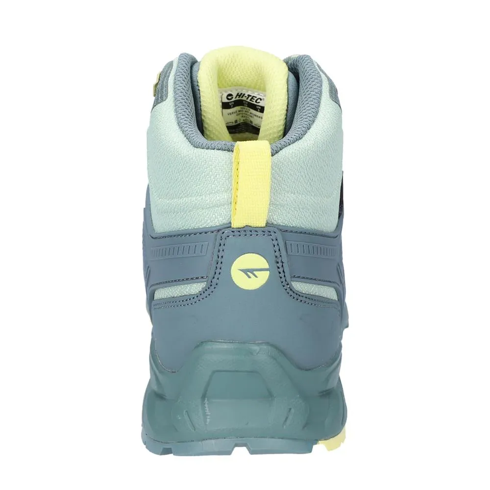 Hi-Tec Ladies Verve Mid Waterproof Dark Green/Mint Vegan Hiking Walking Boots