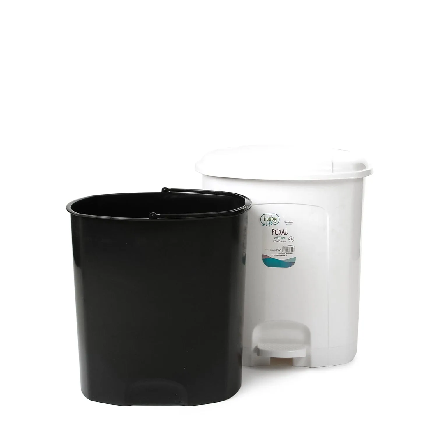 Hobby Life Lotus Pedal Dustbin White 5.5 Litre