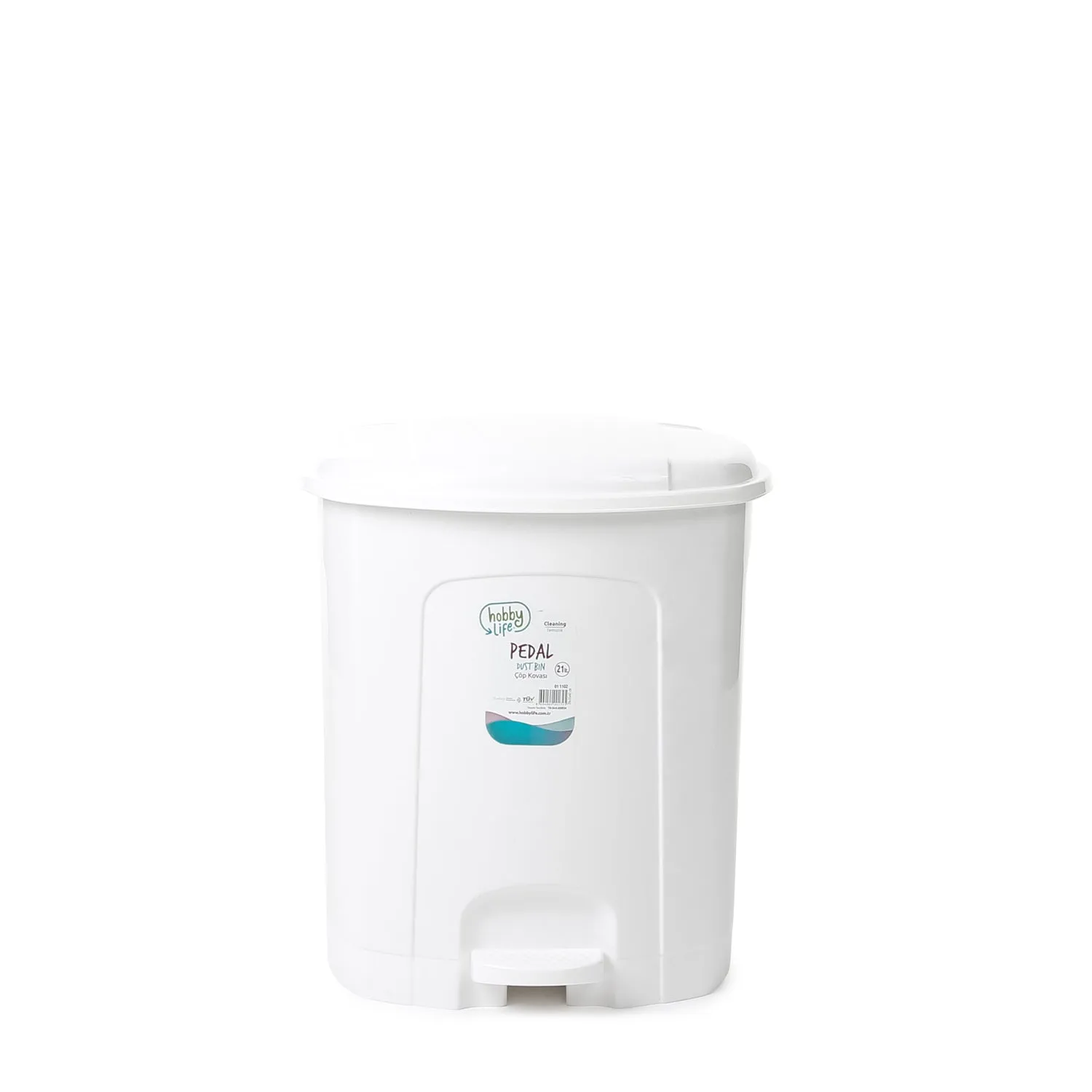 Hobby Life Lotus Pedal Dustbin White 5.5 Litre