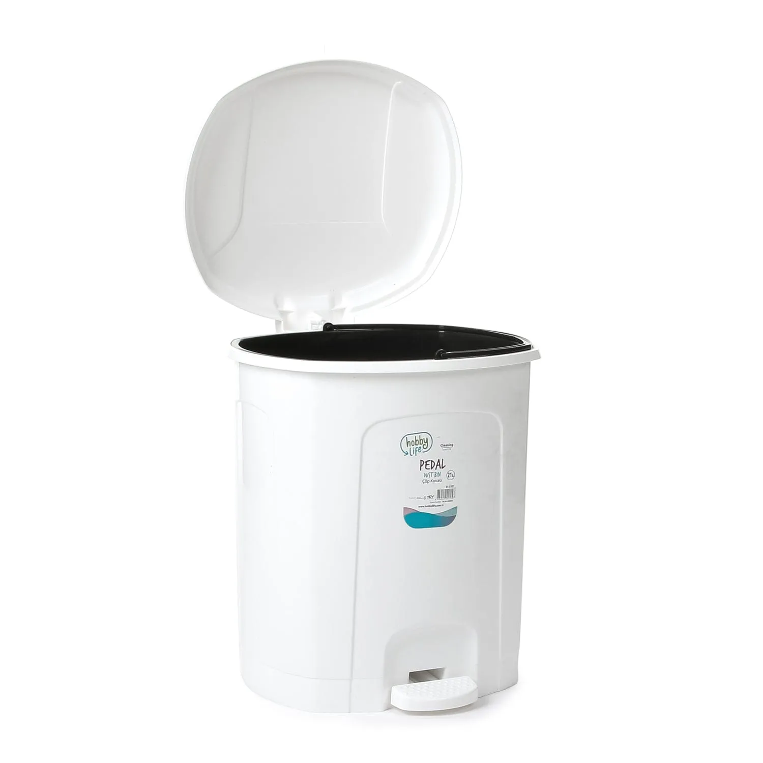Hobby Life Lotus Pedal Dustbin White 5.5 Litre