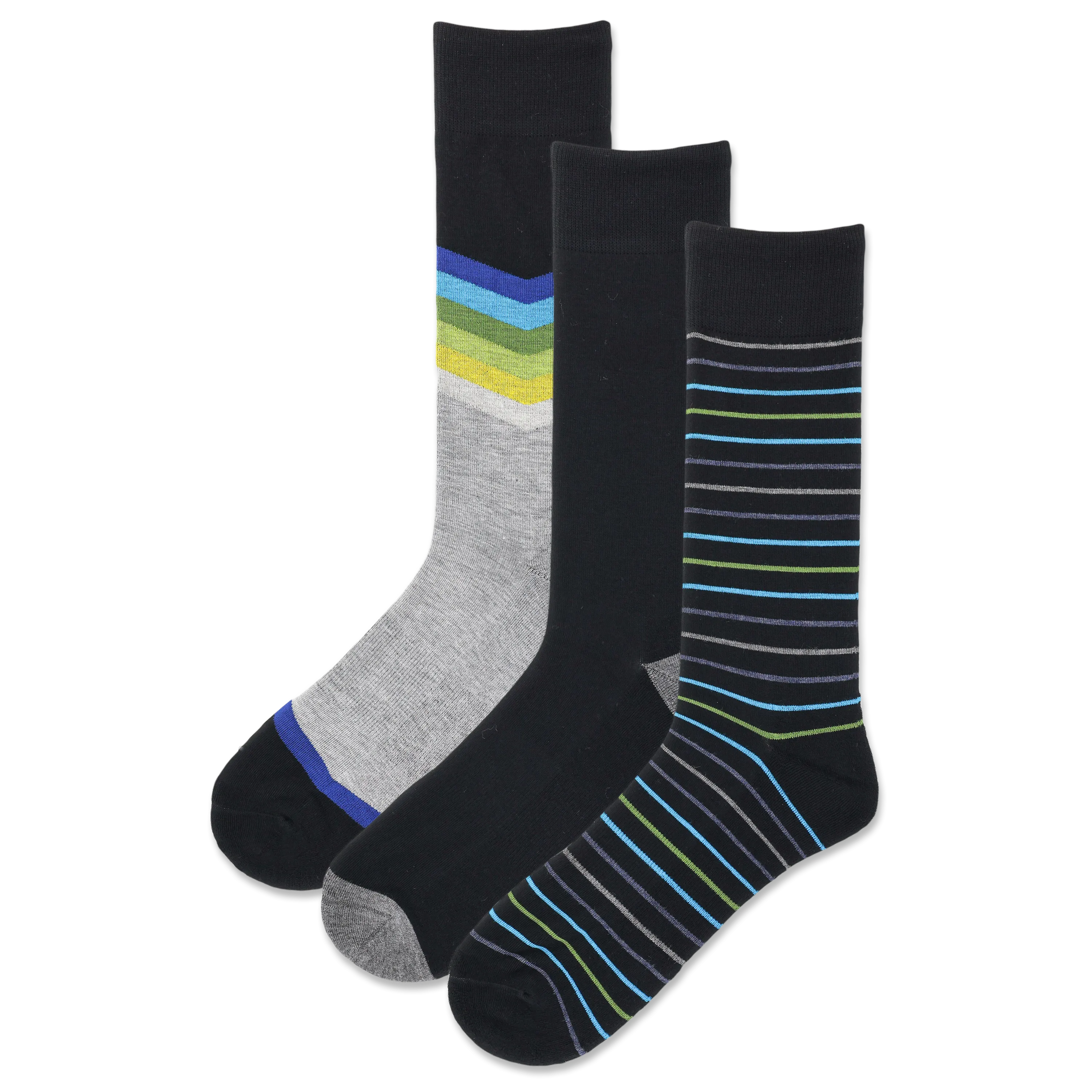 HOTSOX Men's Chevron Crew Sock 3 Pair Pack