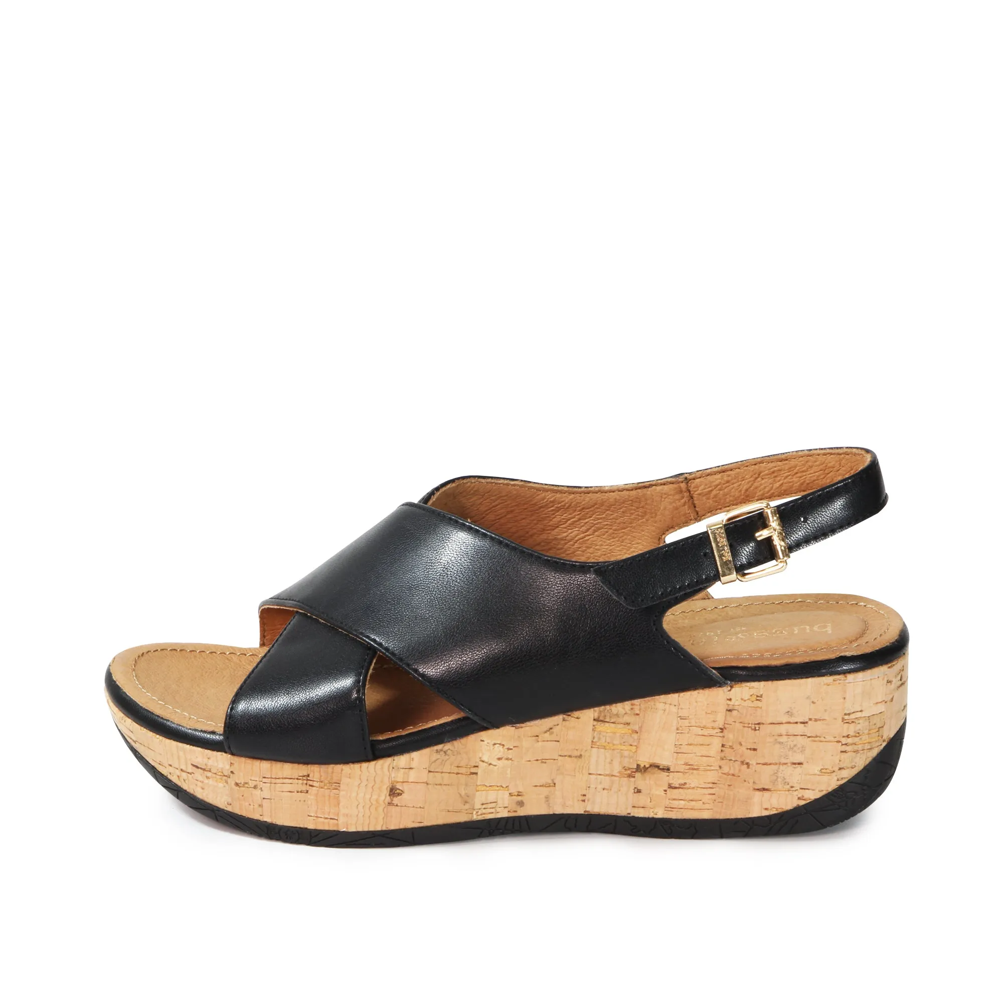 Ibiza Cross Straps Wedge Sandals (Nero)