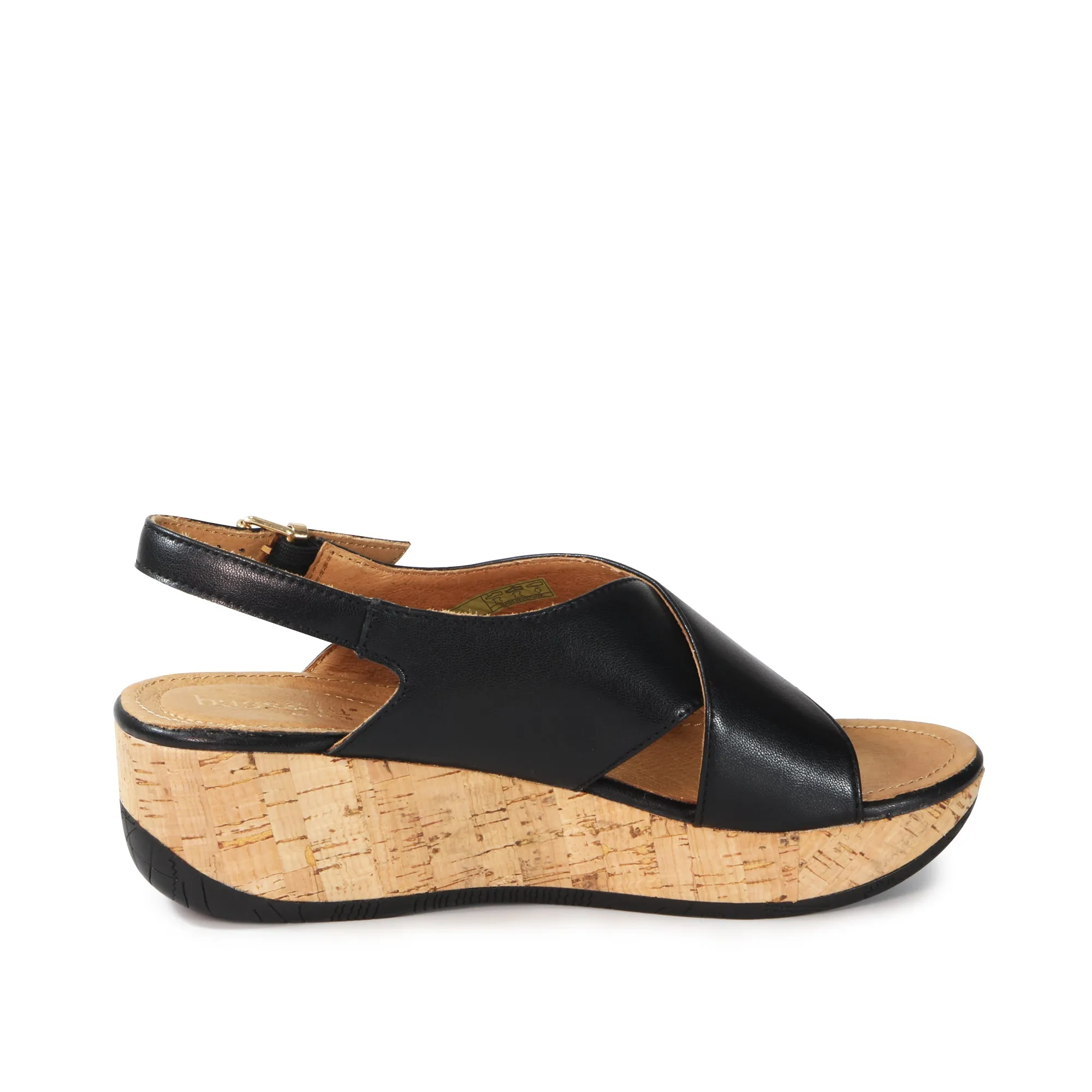Ibiza Cross Straps Wedge Sandals (Nero)