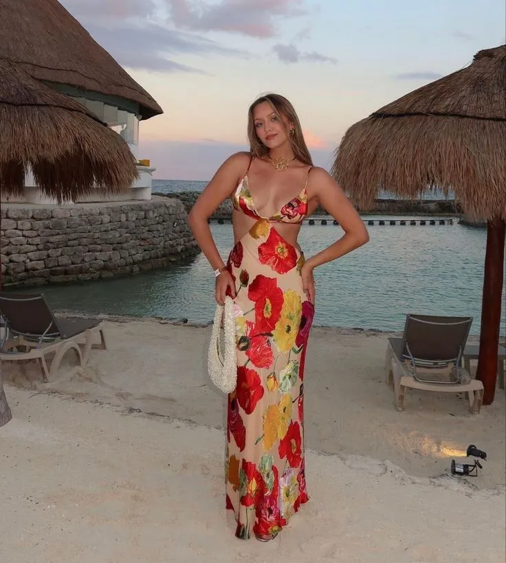 Isla Floral Cutout Maxi Dress