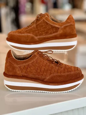 Kelsi Dagger Cognac Woven Sneaker