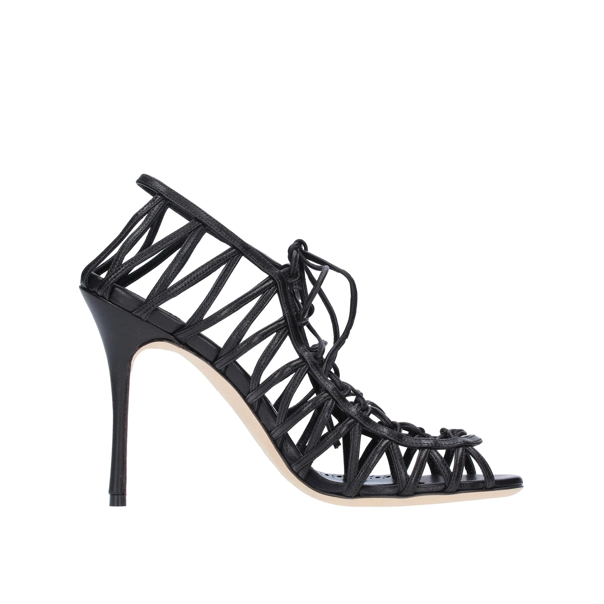 MANOLO BLAHNIK Elegant 105 Leather Sandals
