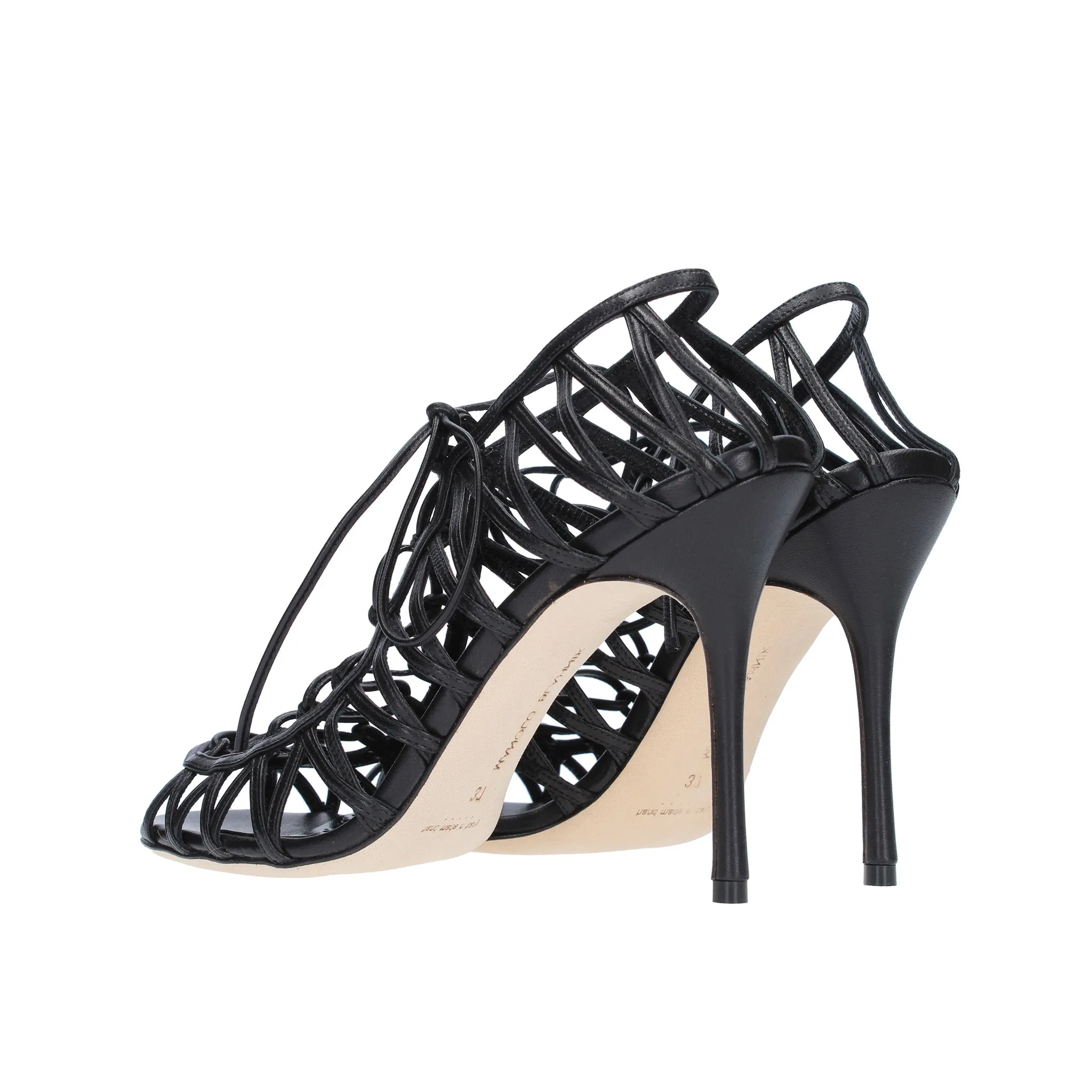 MANOLO BLAHNIK Elegant 105 Leather Sandals