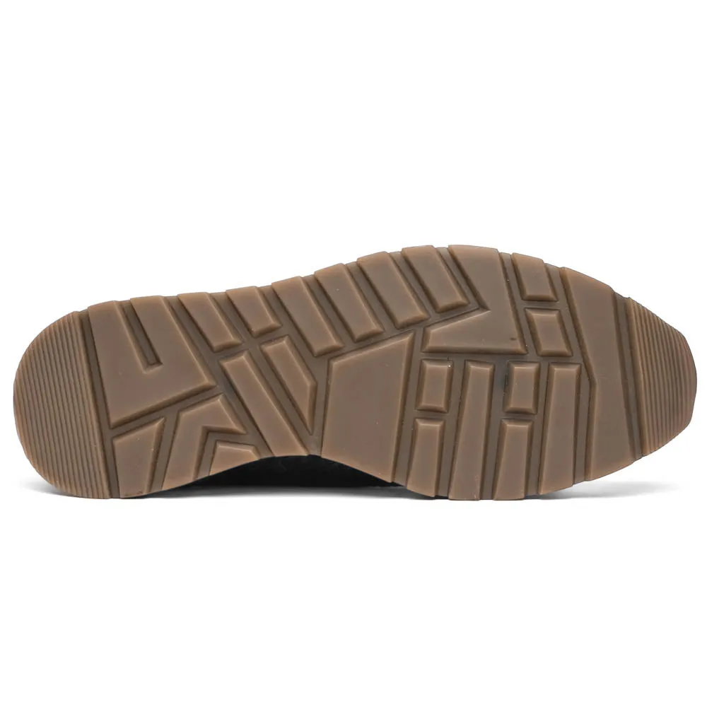 Marco Di Milano Roma in Navy Caiman Crocodile & Woven Calfskin Sneakers