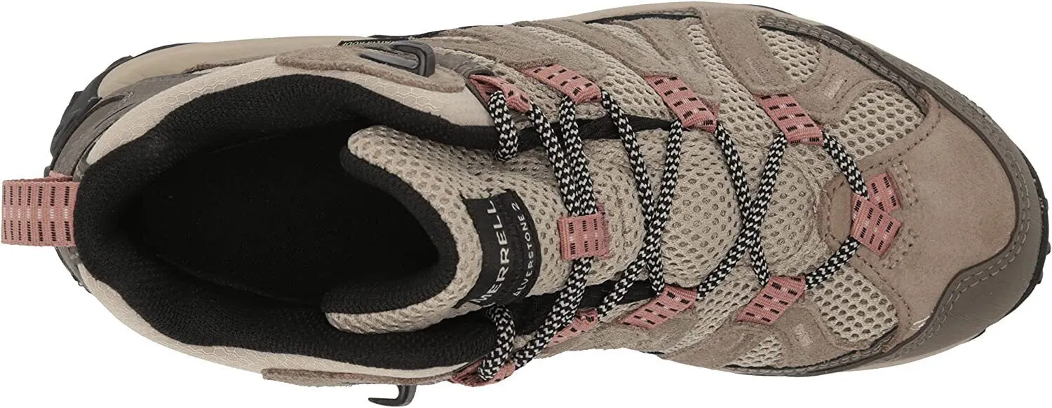 Merrell Women's Alverstone 2 Mid Waterproof Hiking Boot Aluminum Leather J037050