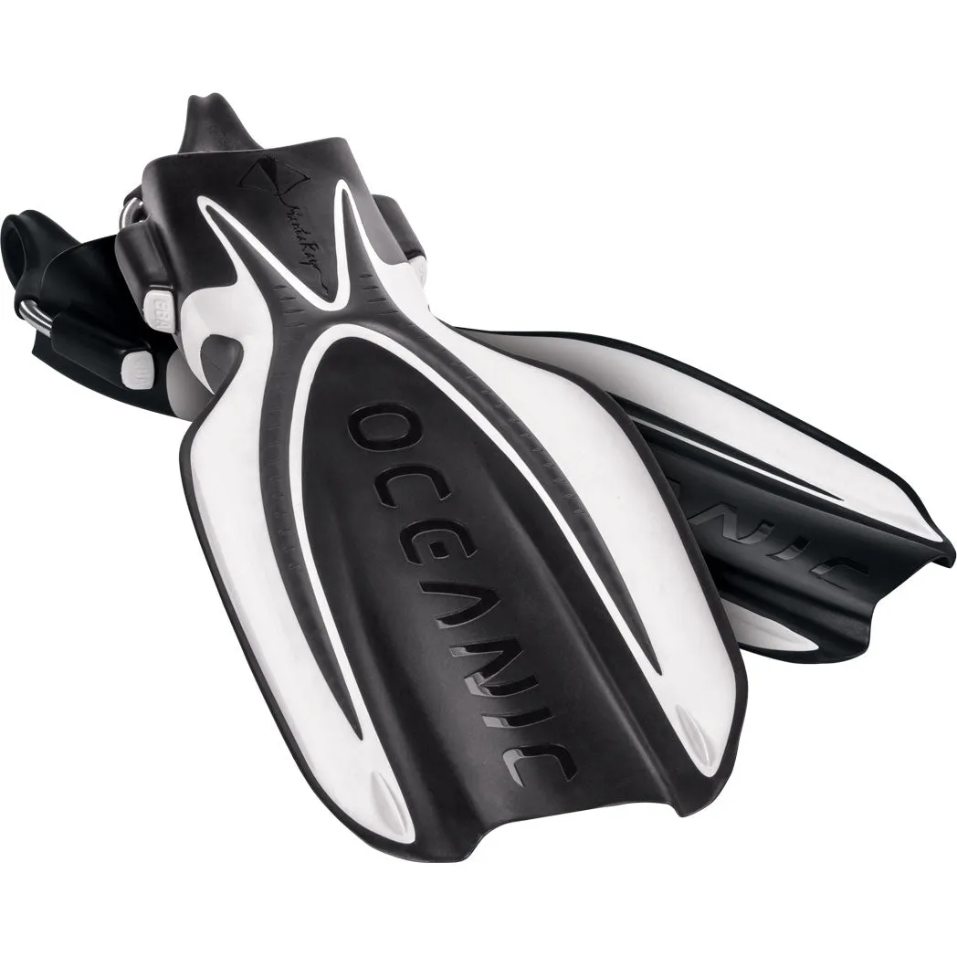 Oceanic Manta Ray Open Heel Fins with Spring Straps