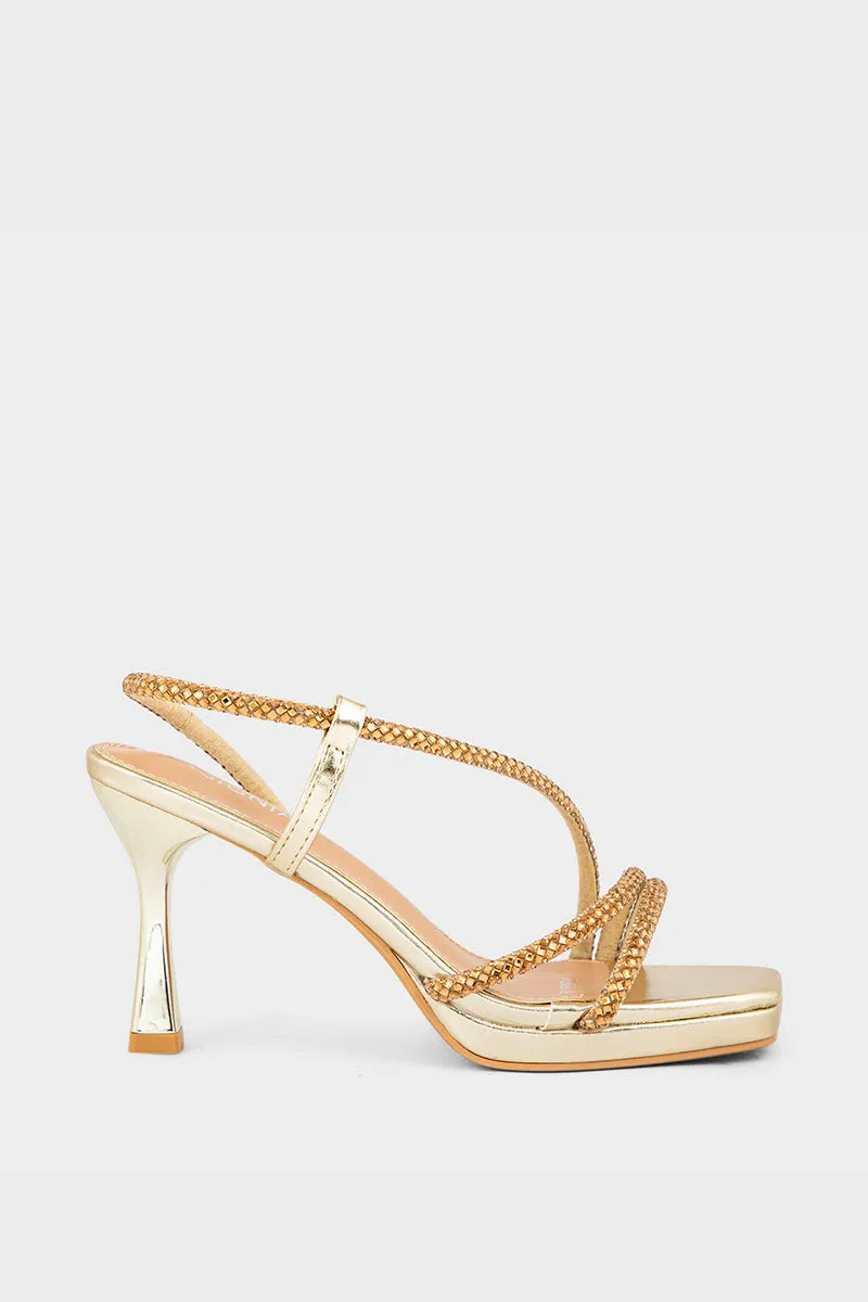 Party Wear Sandal IP2029-Golden