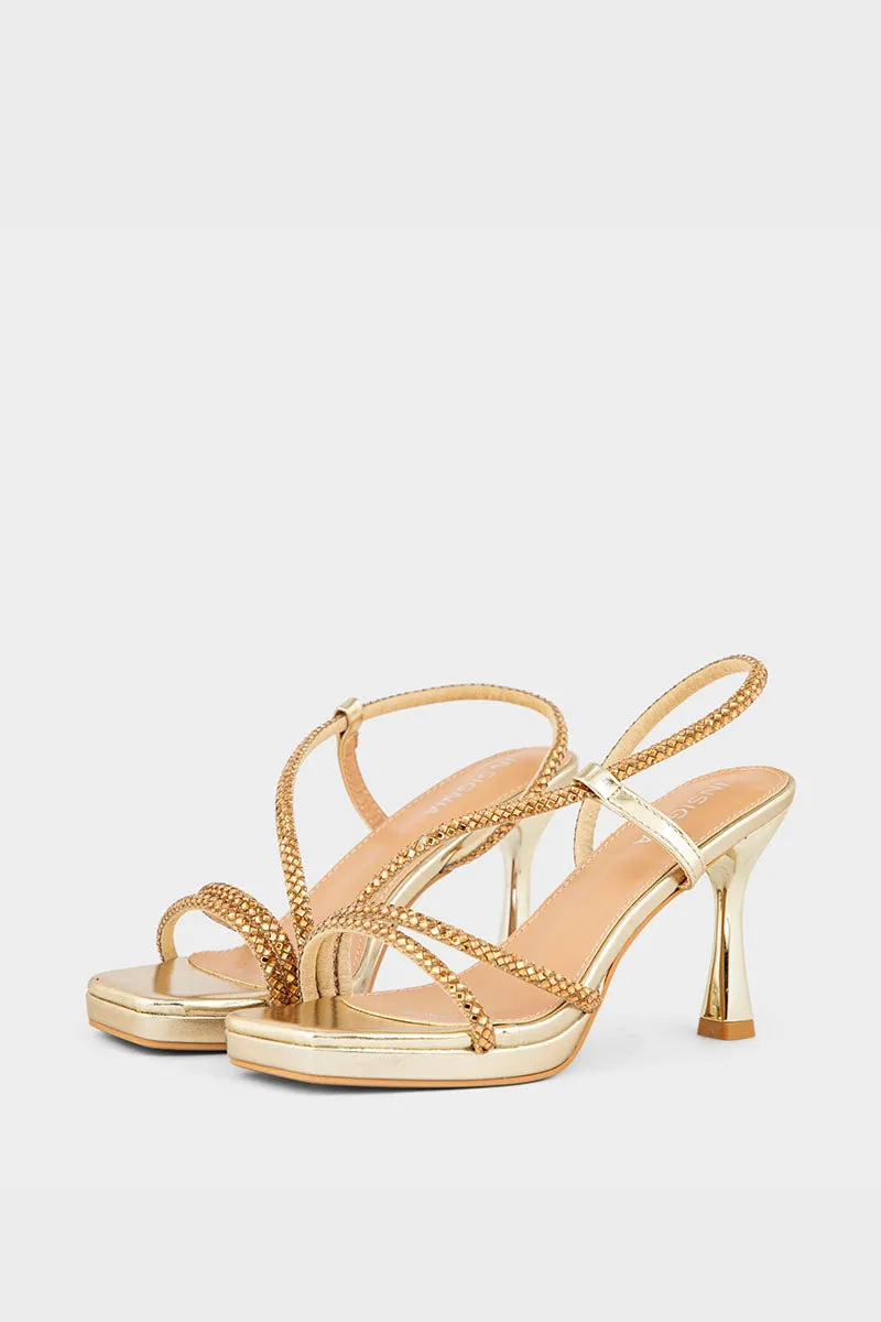 Party Wear Sandal IP2029-Golden