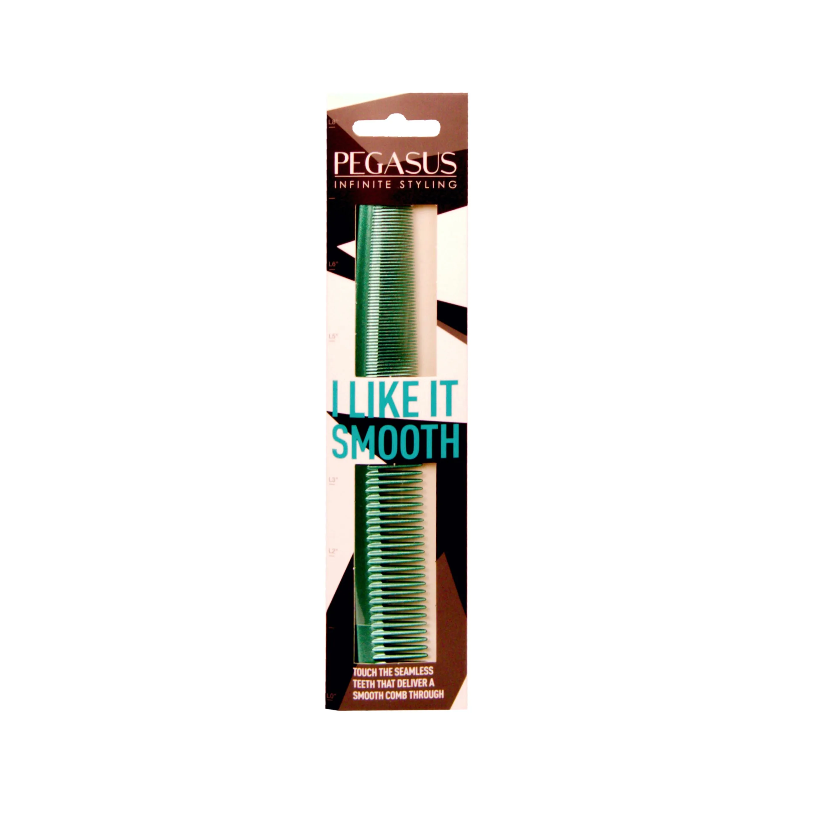 Pegasus MICOLOR 201, 7in Hard Rubber Hair Detangling/Trimmer Comb, Handmade, Seamless, Smooth Edges, Anti Static, Heat and Chemically Resistant, Wet Hair, Everyday Grooming Comb | Peines de goma dura - Green