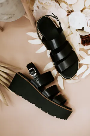 Pendulum Smooth Sandal, Black