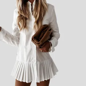 Pleated Shirt Dress: Modern Classic Design
