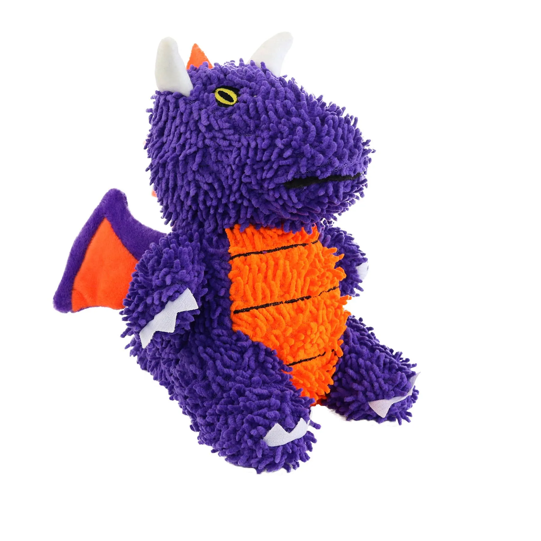 Purple Medium Mighty Microfiber  Dragon Squeaky Dog Toy