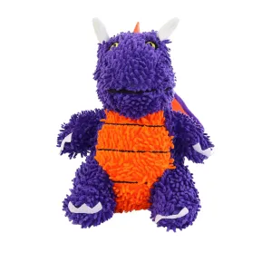 Purple Medium Mighty Microfiber  Dragon Squeaky Dog Toy