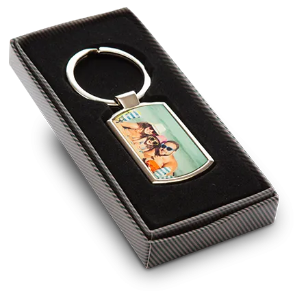 Rectangle Silver Keyring, Personalised Gift