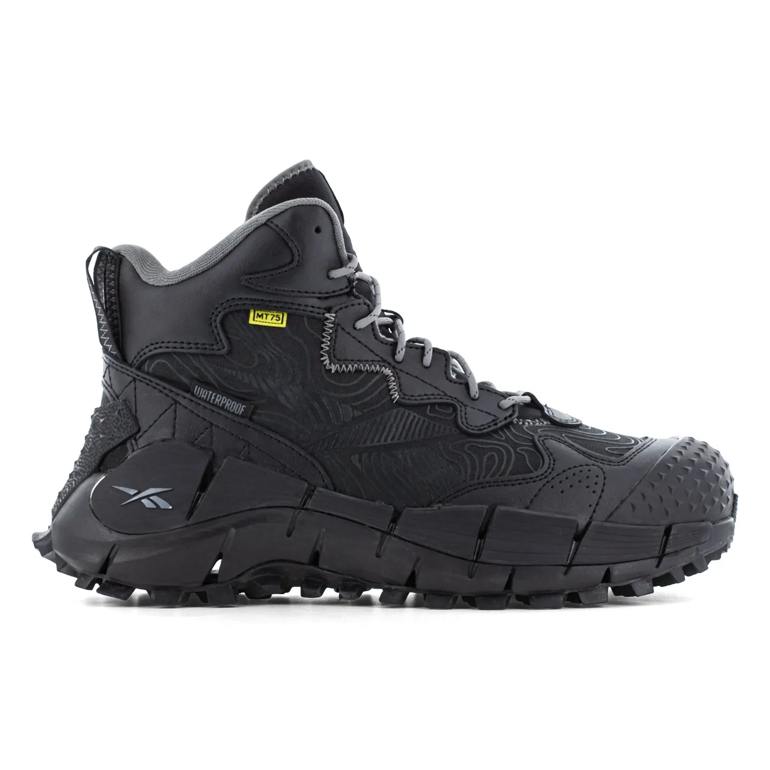 Reebok Mens Zig Kinetica Edge II Black Leather MetGuard Work Boots 9.5 M