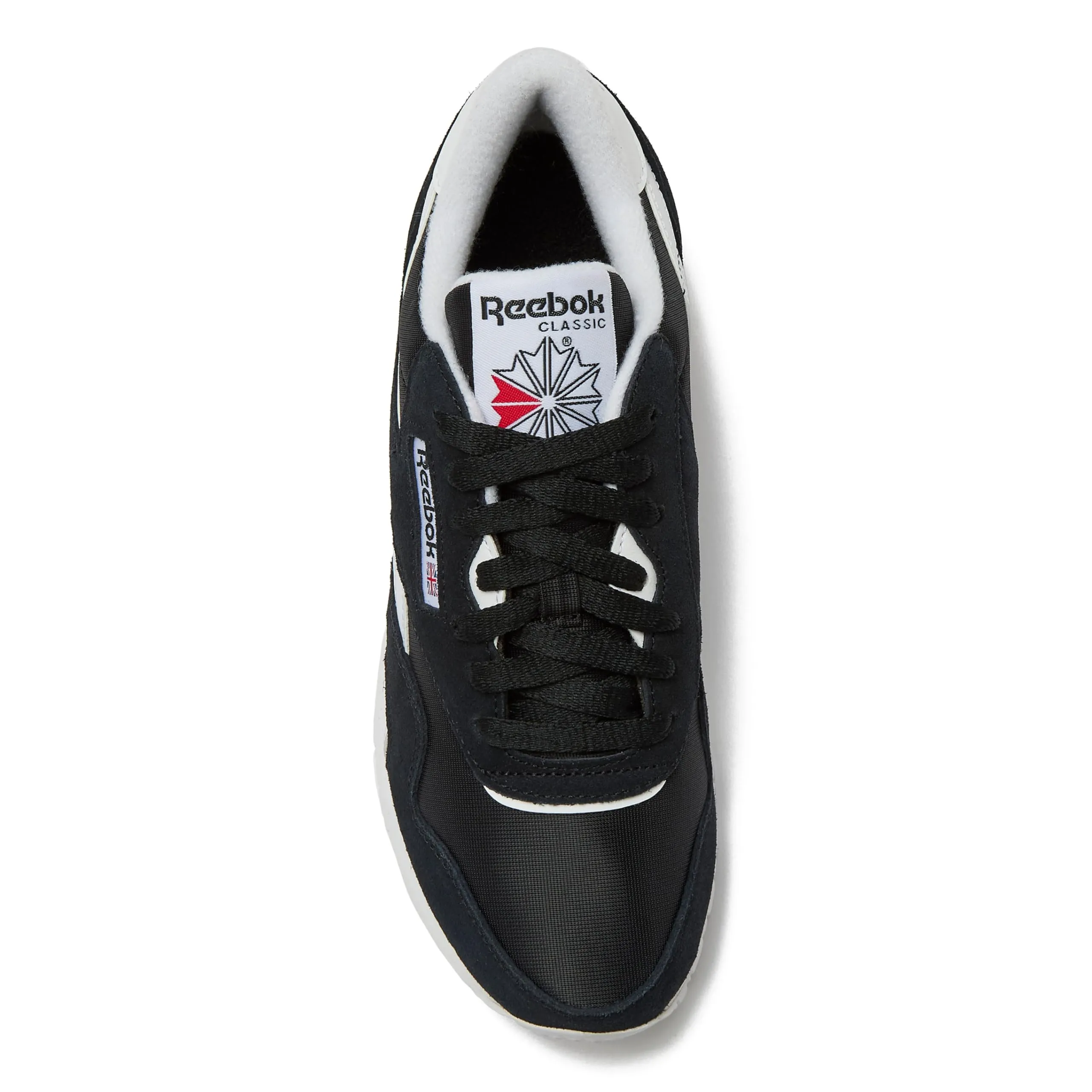 Reebok Women's Classic Nylon Sneaker Black/White 9.5