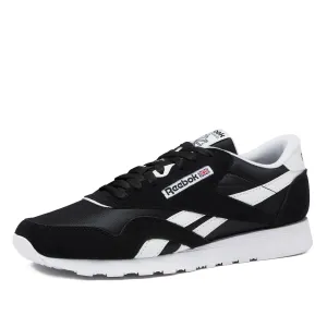 Reebok Women's Classic Nylon Sneaker Black/White 9.5