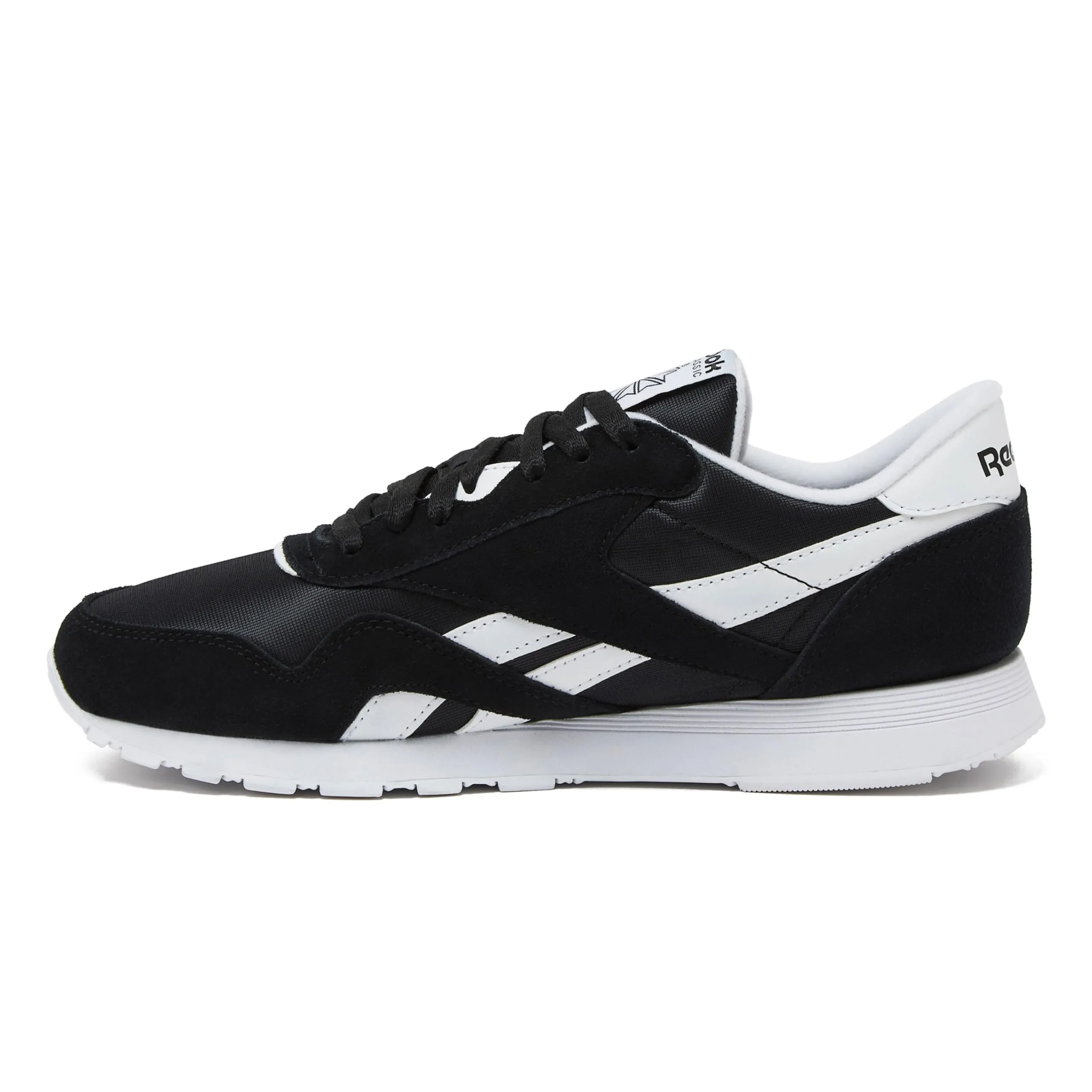 Reebok Women's Classic Nylon Sneaker Black/White 9.5