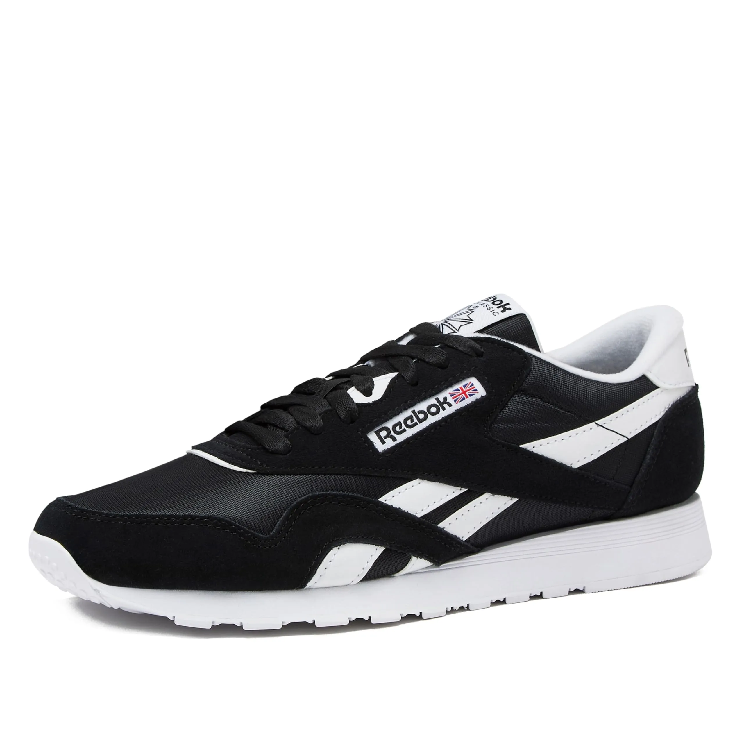 Reebok Women's Classic Nylon Sneaker Black/White 9.5