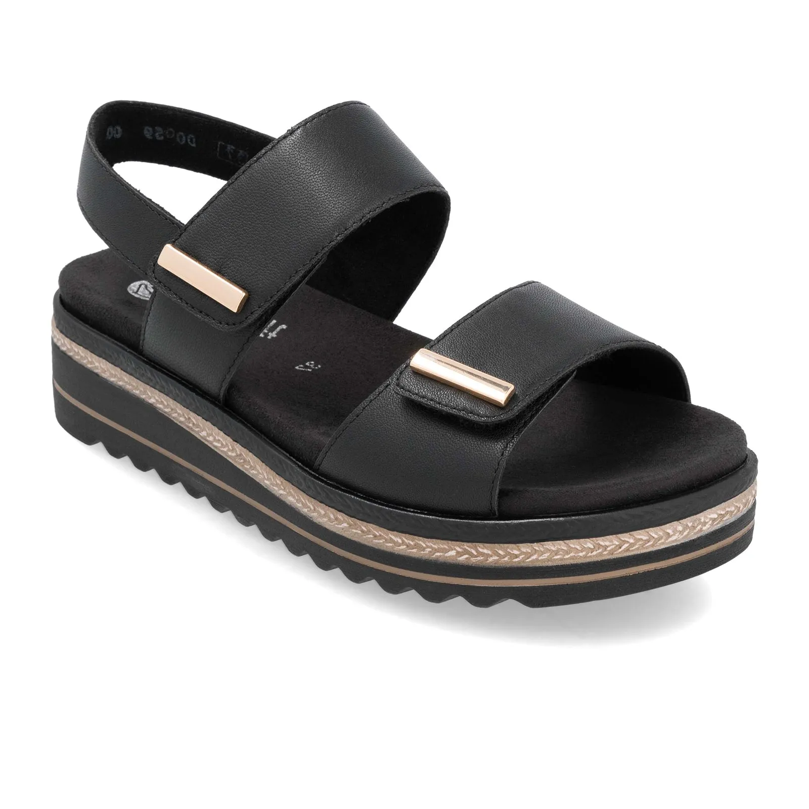 Remonte Jocelyn D0Q59 Wedge Sandal (Women) - Black