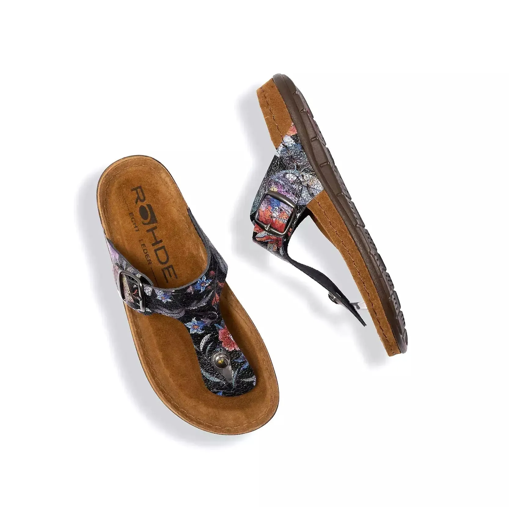 'Rodigo' women's slide toe sandal - multicolour