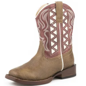 Roper Girl's Askook Faux Leather Square Toe Boot