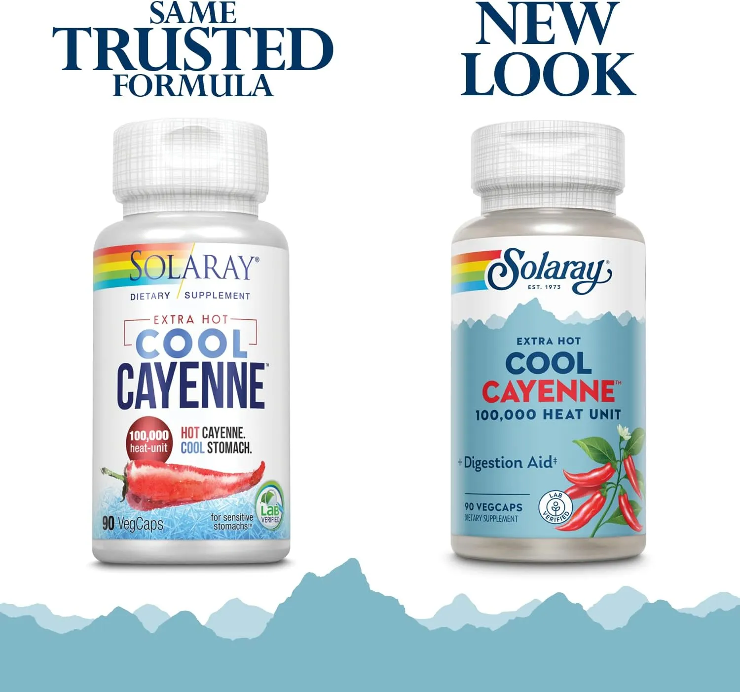 Solaray Extra Hot Cool Cayenne 100,000 HU | Healthy Digestion, Metabolism & Cardiovascular Support | 90 VegCaps