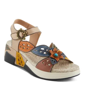 Spring Step Shoes L'Artiste Alora Sandals Women's Leather Floral Design