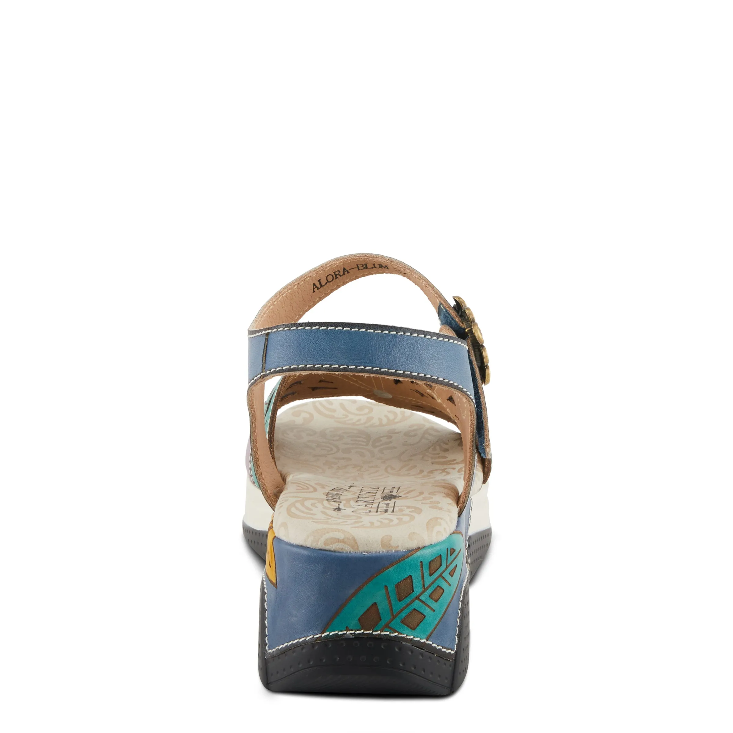 Spring Step Shoes L'Artiste Alora Sandals Women's Leather Floral Design