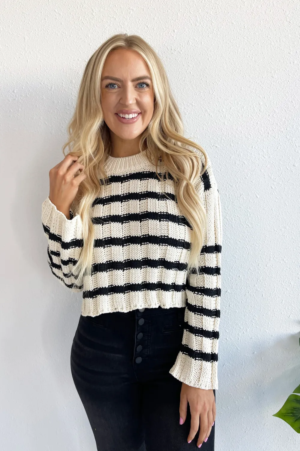 Striped Knit Sweater
