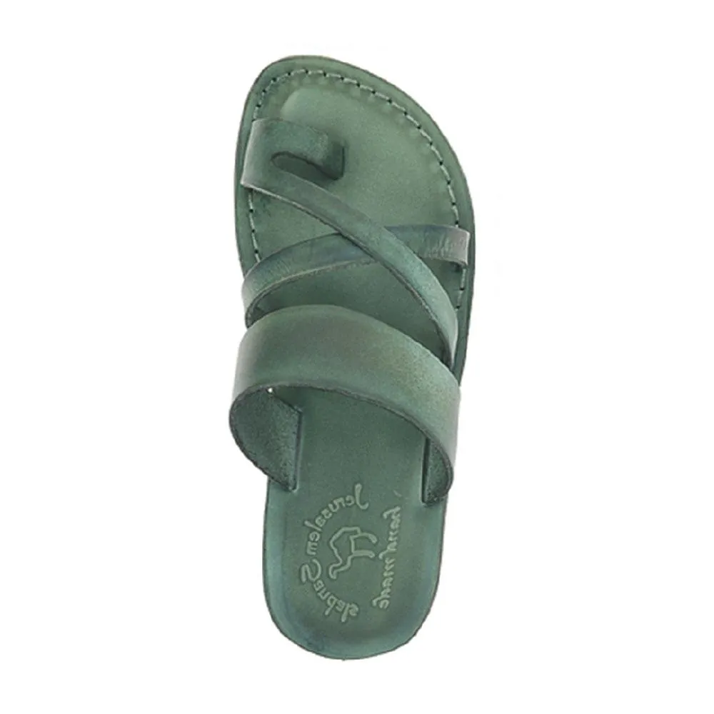 The Good Shepherd - Leather Toe Loop Slide | Green