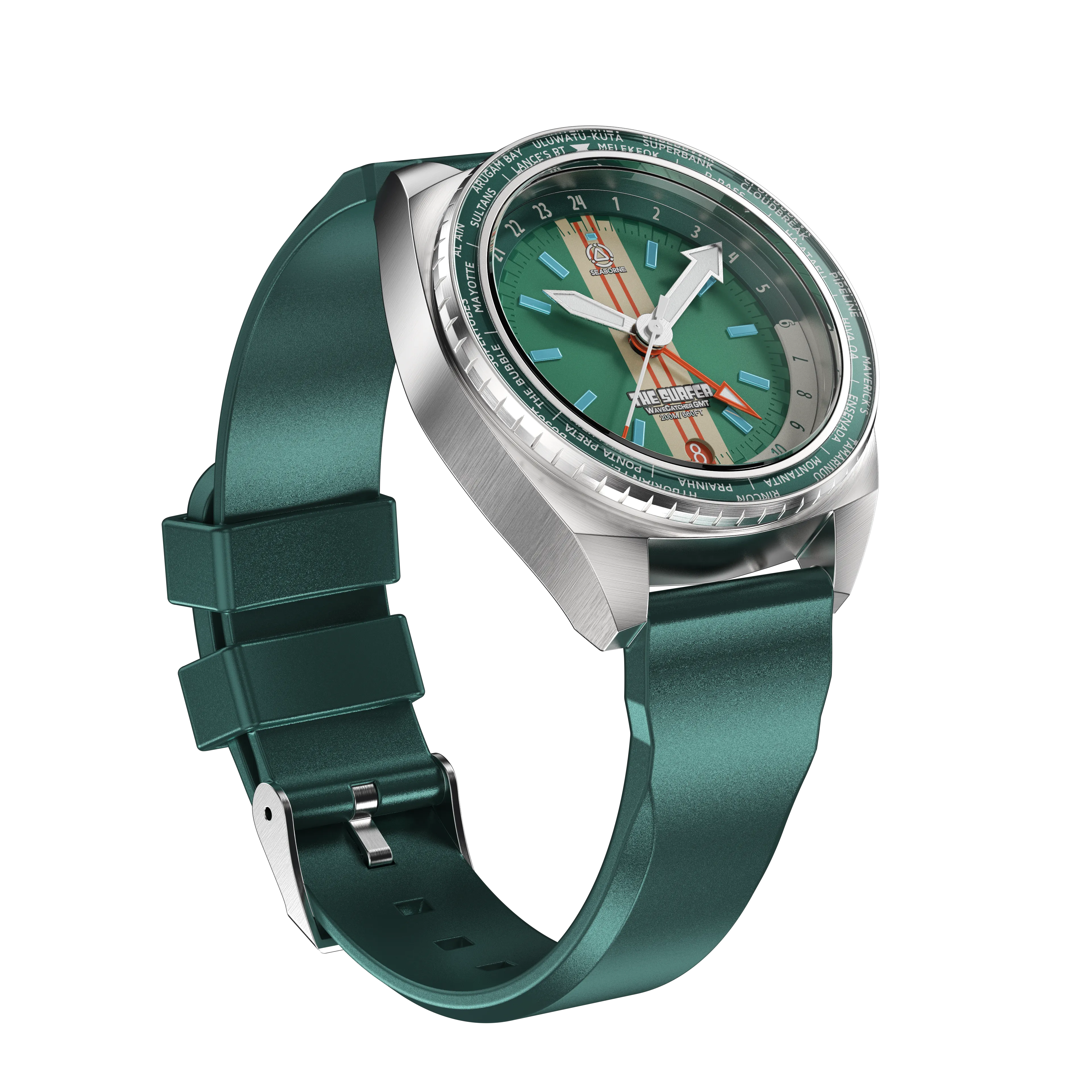 The Surfer | Wavecatcher GMT Automatic |  Seagrass