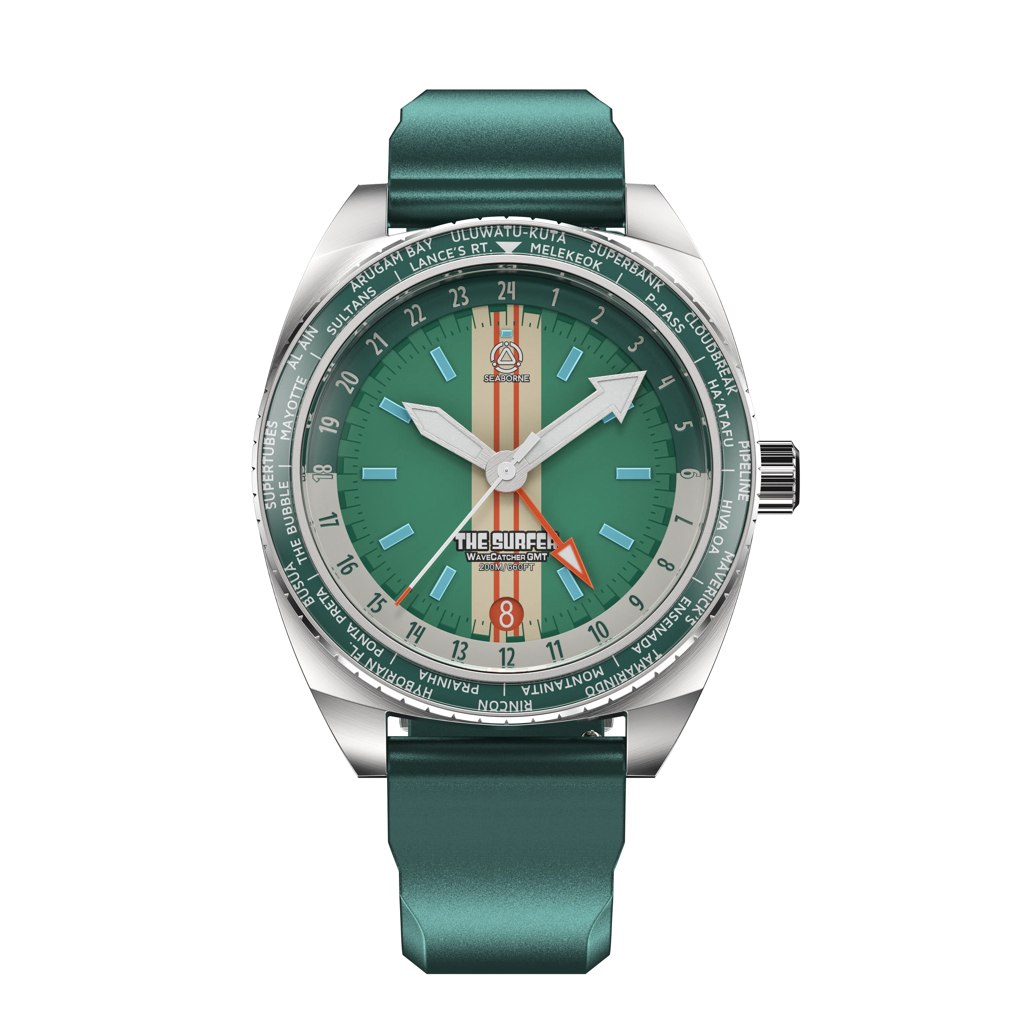 The Surfer | Wavecatcher GMT Automatic |  Seagrass