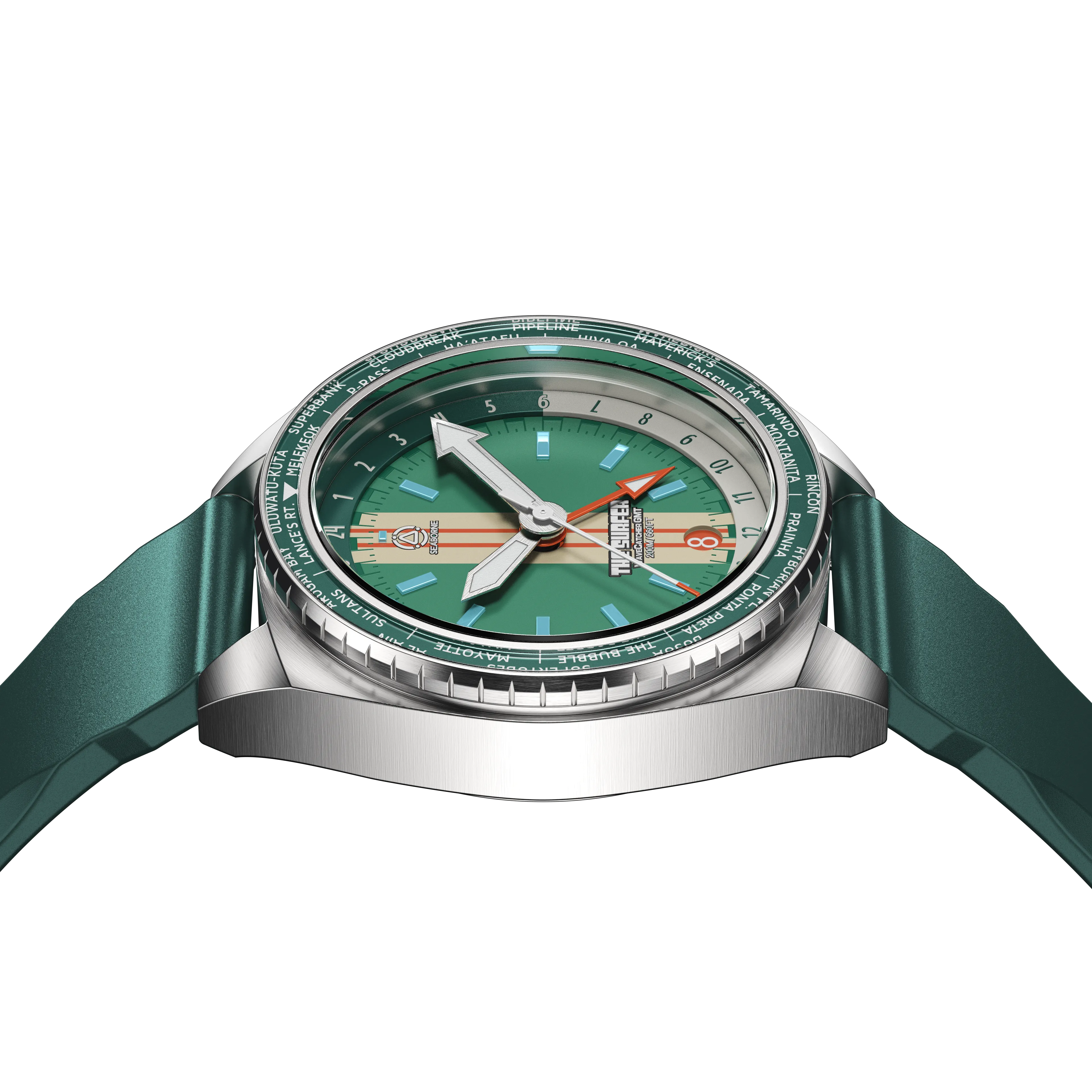 The Surfer | Wavecatcher GMT Automatic |  Seagrass