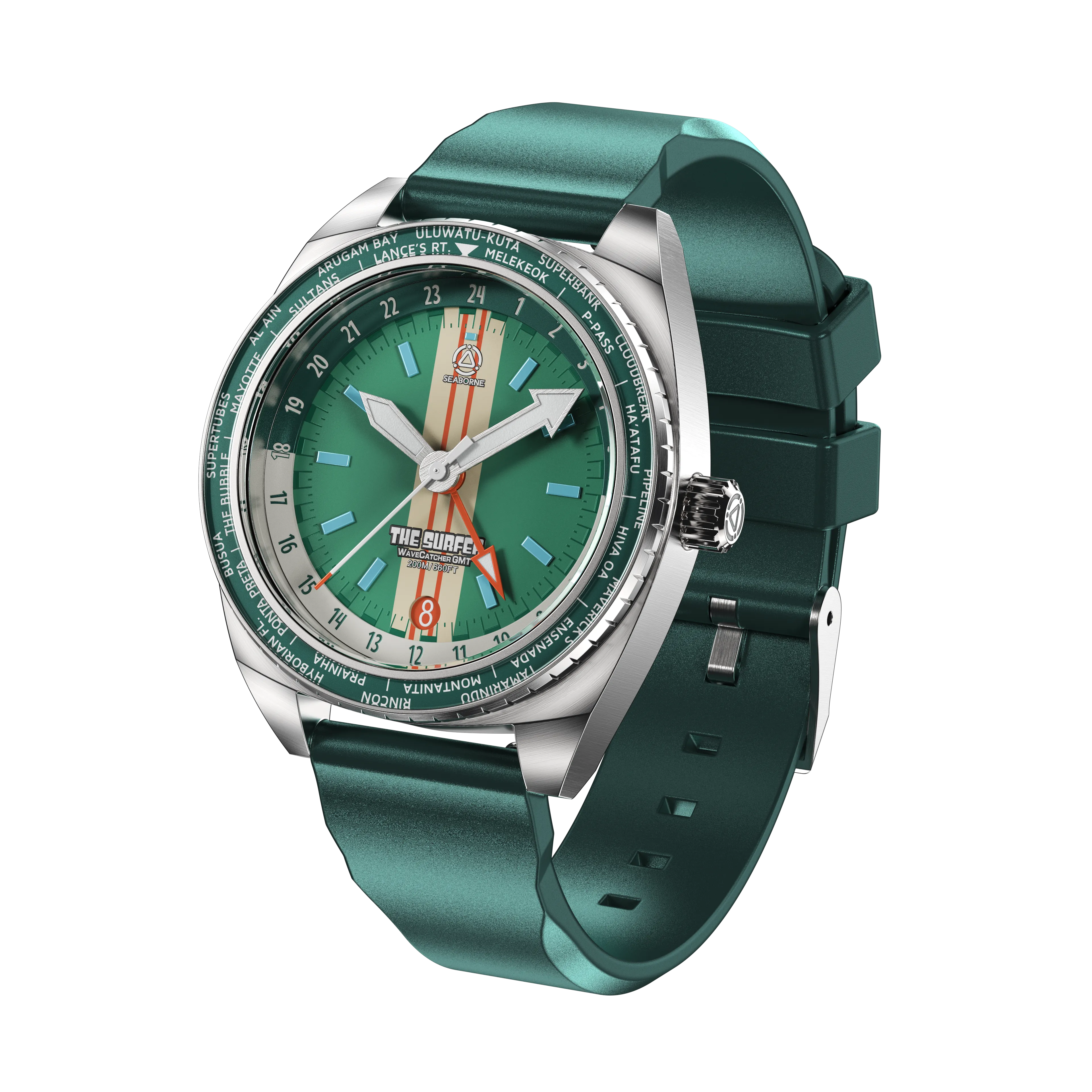 The Surfer | Wavecatcher GMT Automatic |  Seagrass