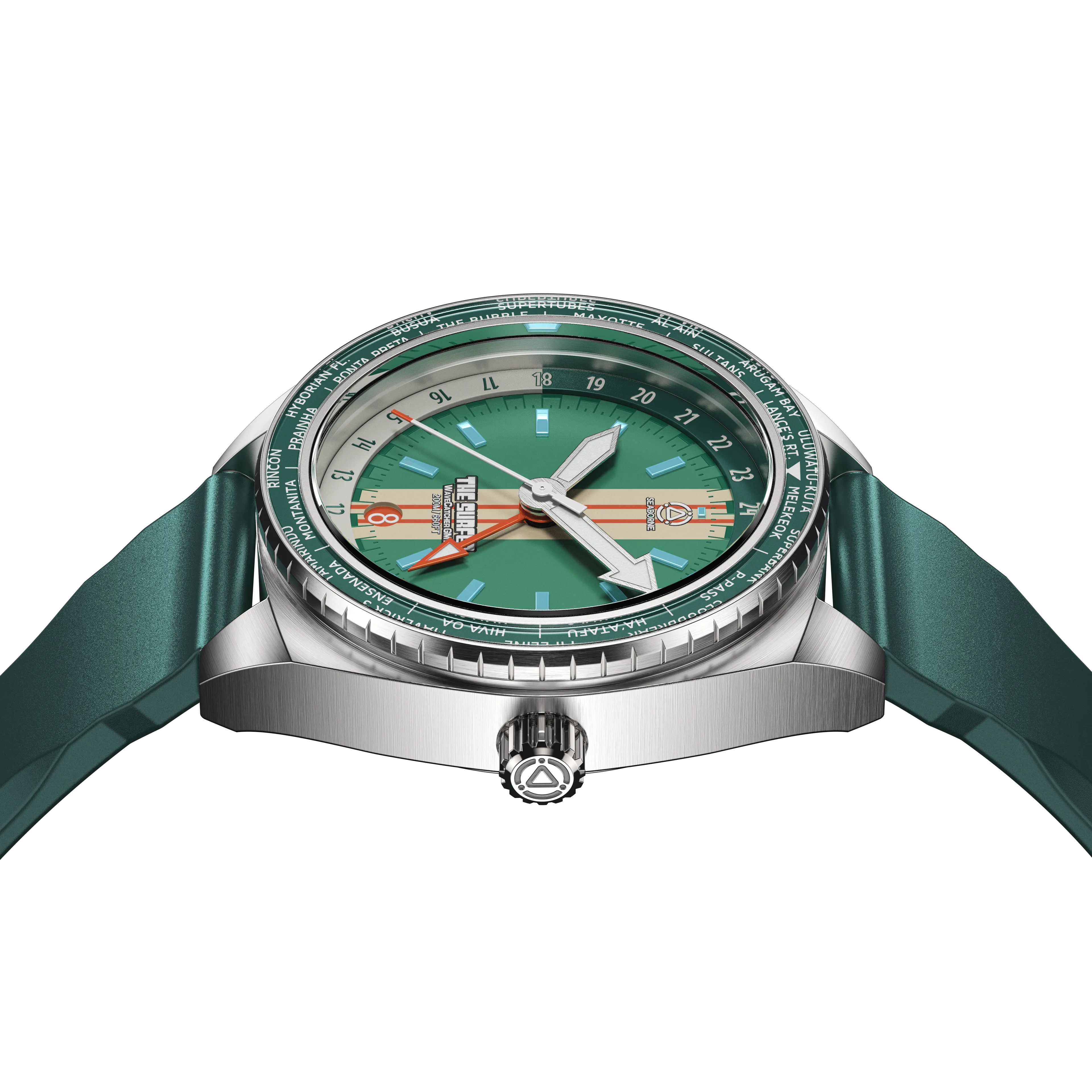 The Surfer | Wavecatcher GMT Automatic |  Seagrass