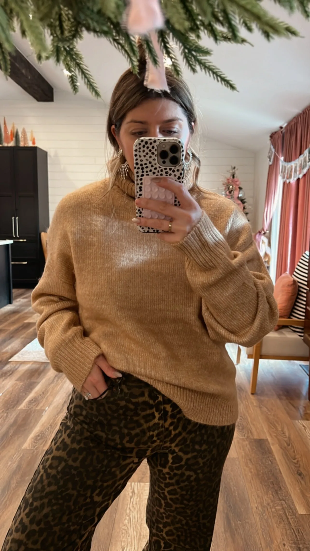 Too Cool Camel Turtleneck Sweater