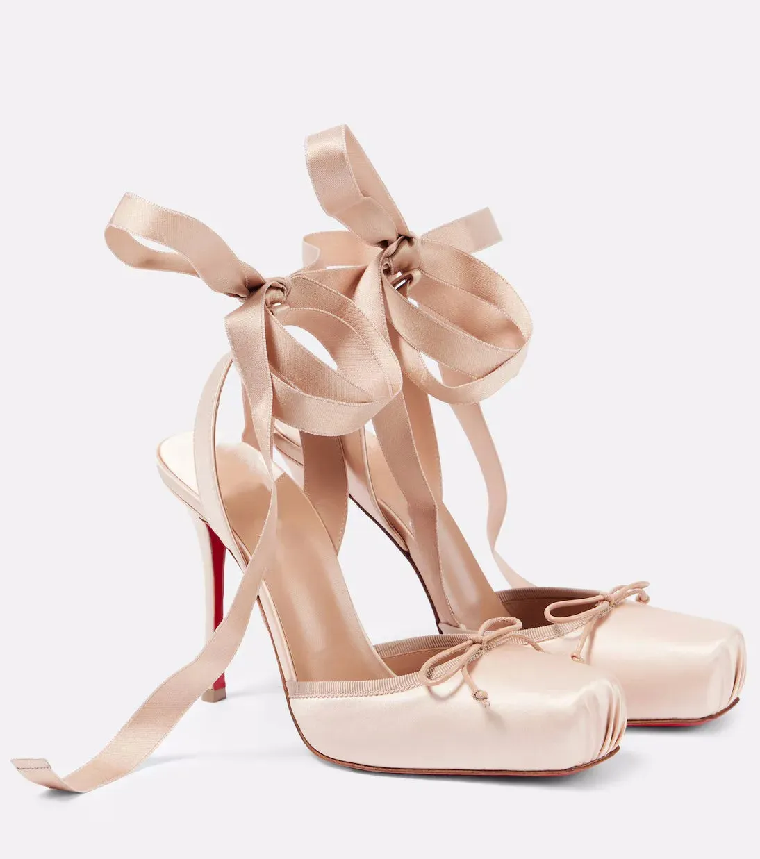 VougeVamp Square Satin High Heel Sandals for Women - Elegant Ankle Strap Thin Heel Party and Banquet Ballet Pumps