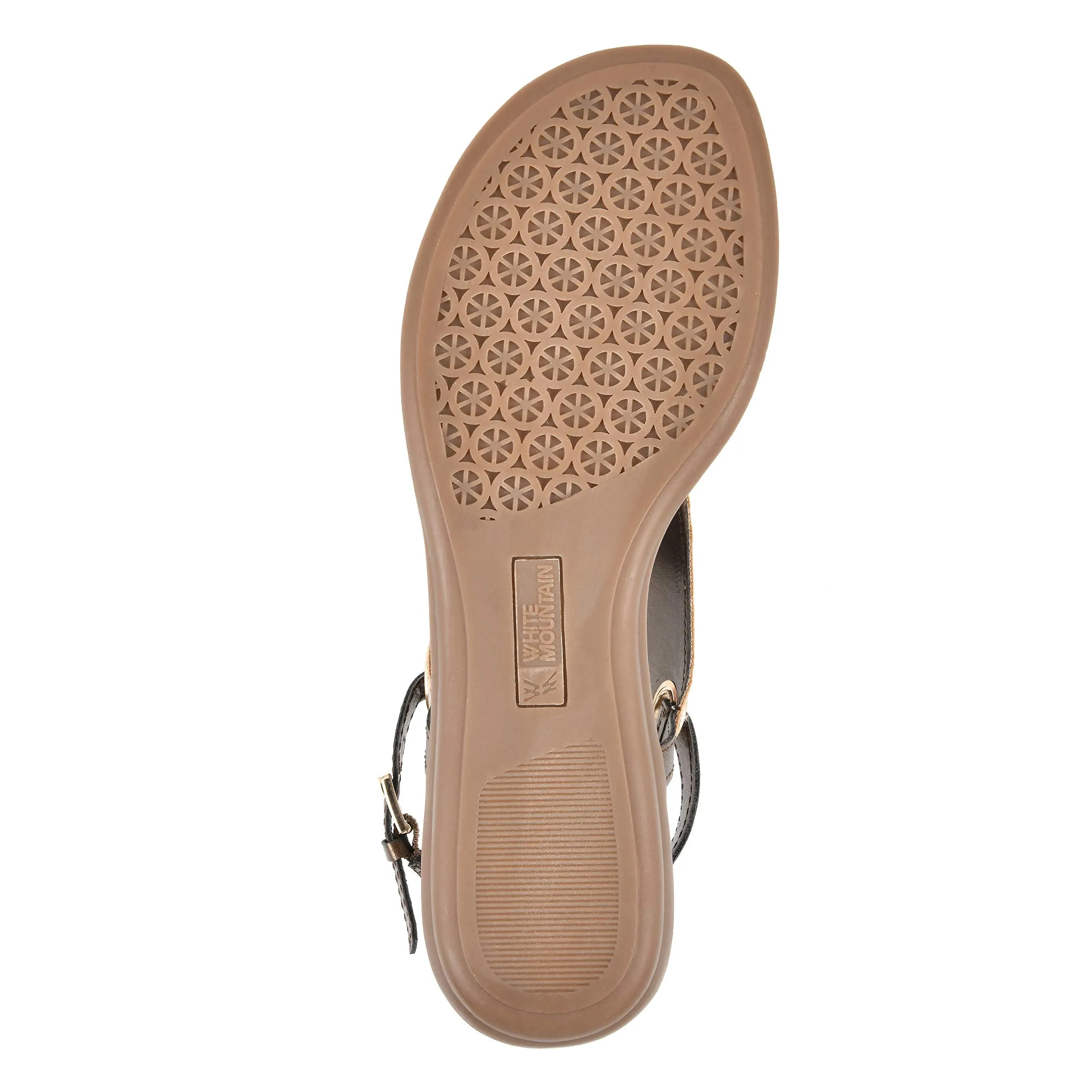 WHITE MOUNTAIN Shoes London Women's Flat Sandal, Taupe/Hc Smooth, 6.5 M