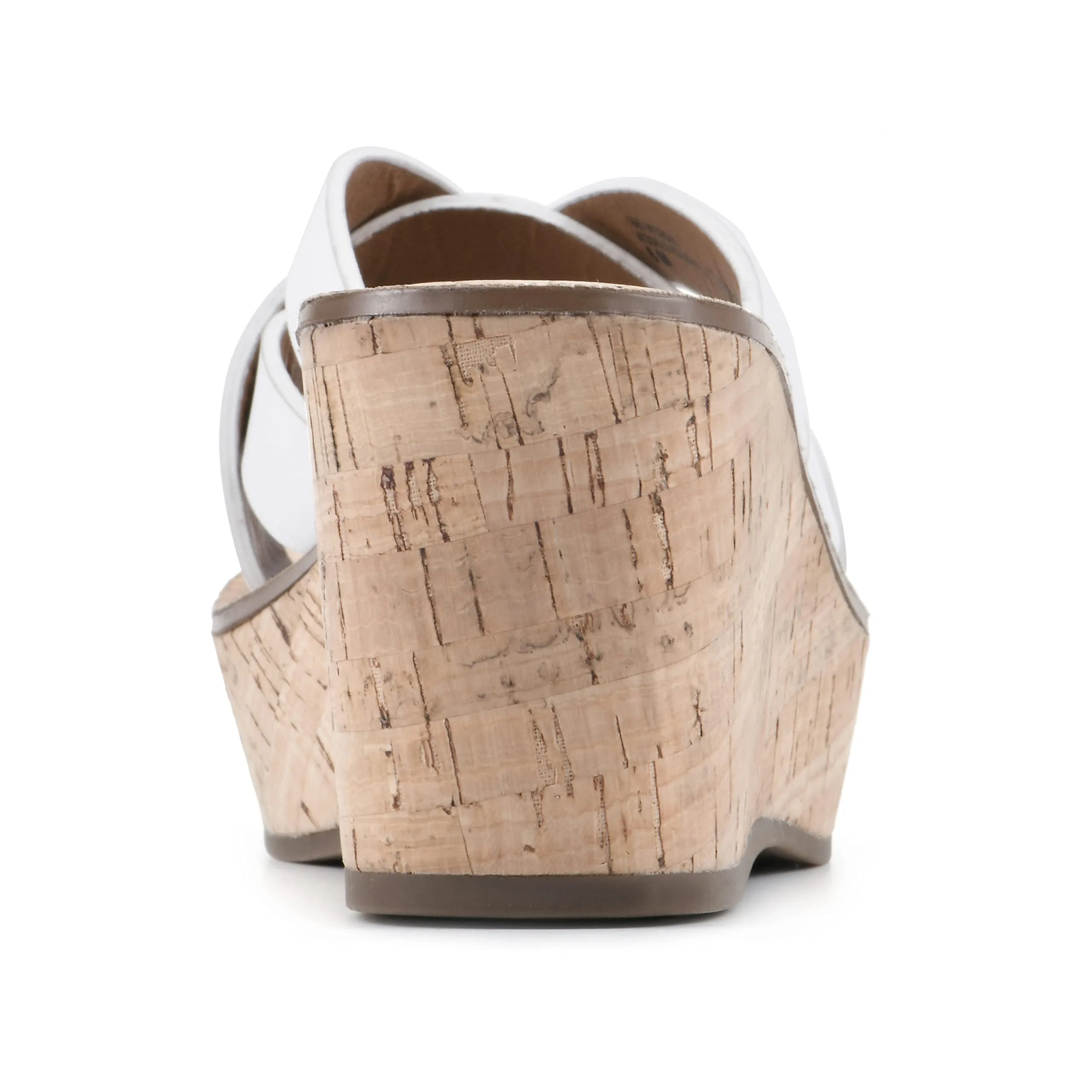 WHITE MOUNTAIN Shoes Samwell Women's Wedge Sandal, White/Burn/Smooth, 10 M