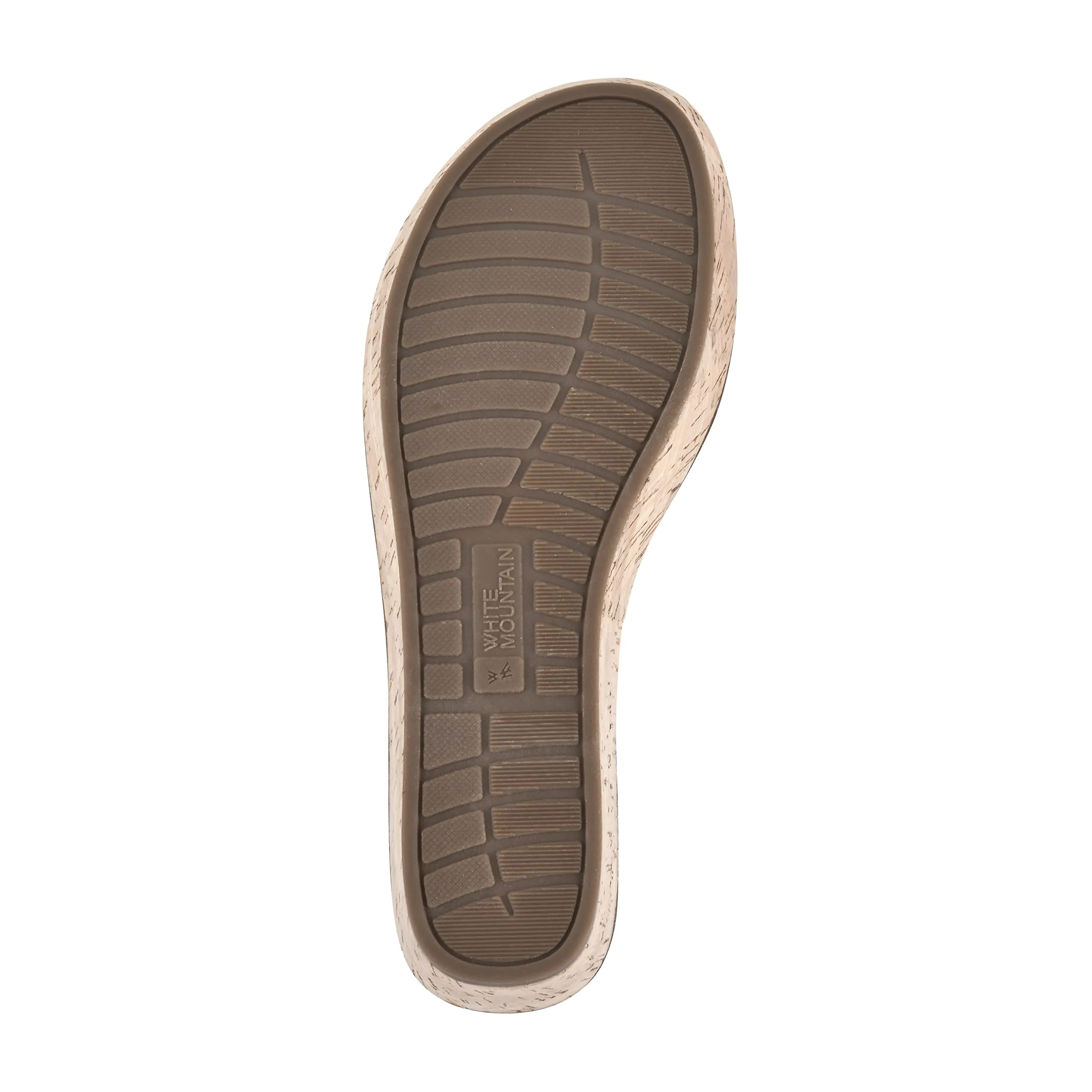WHITE MOUNTAIN Shoes Samwell Women's Wedge Sandal, White/Burn/Smooth, 10 M