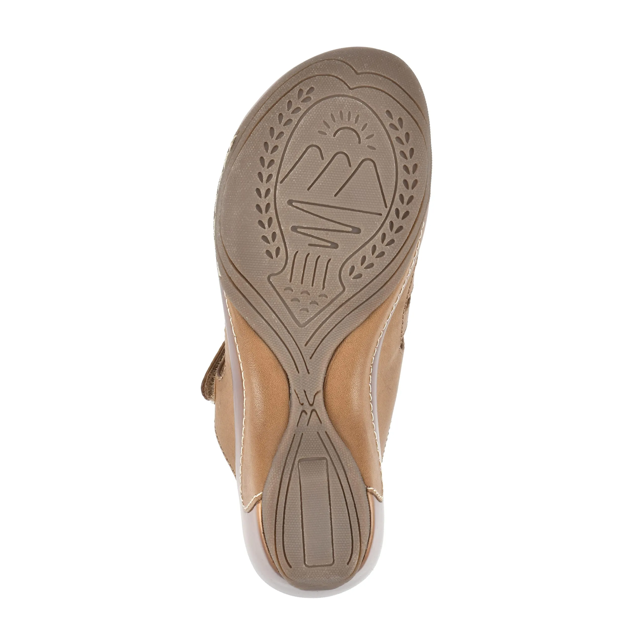 WHITE MOUNTAIN Shoes Valencia Women's Clog Sandal, Natural/Burn/Smooth, 9.5 M